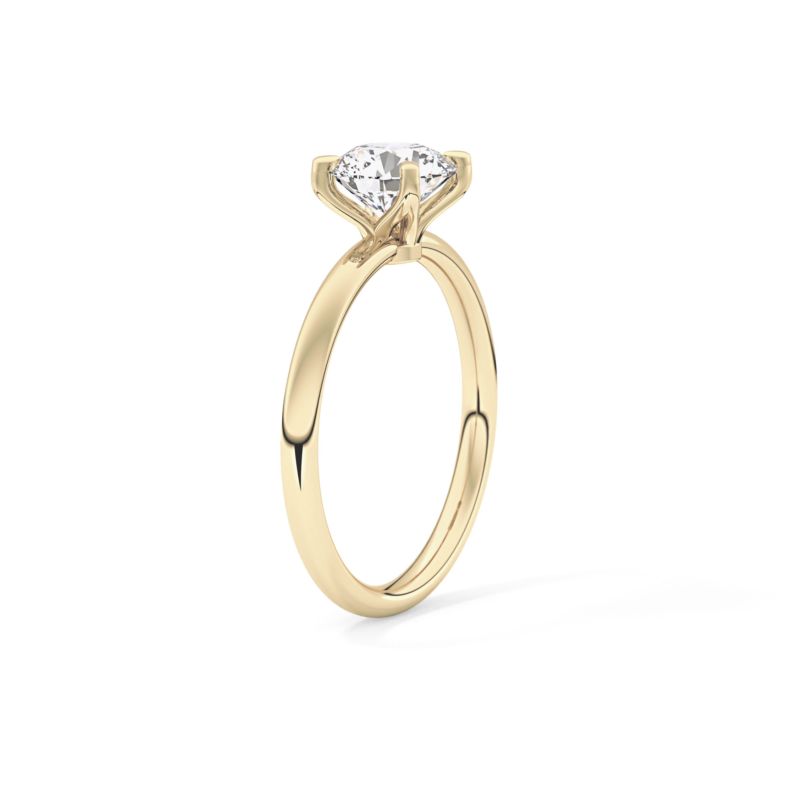 Round Solitaire Lab Grown Diamond Engagement Ring