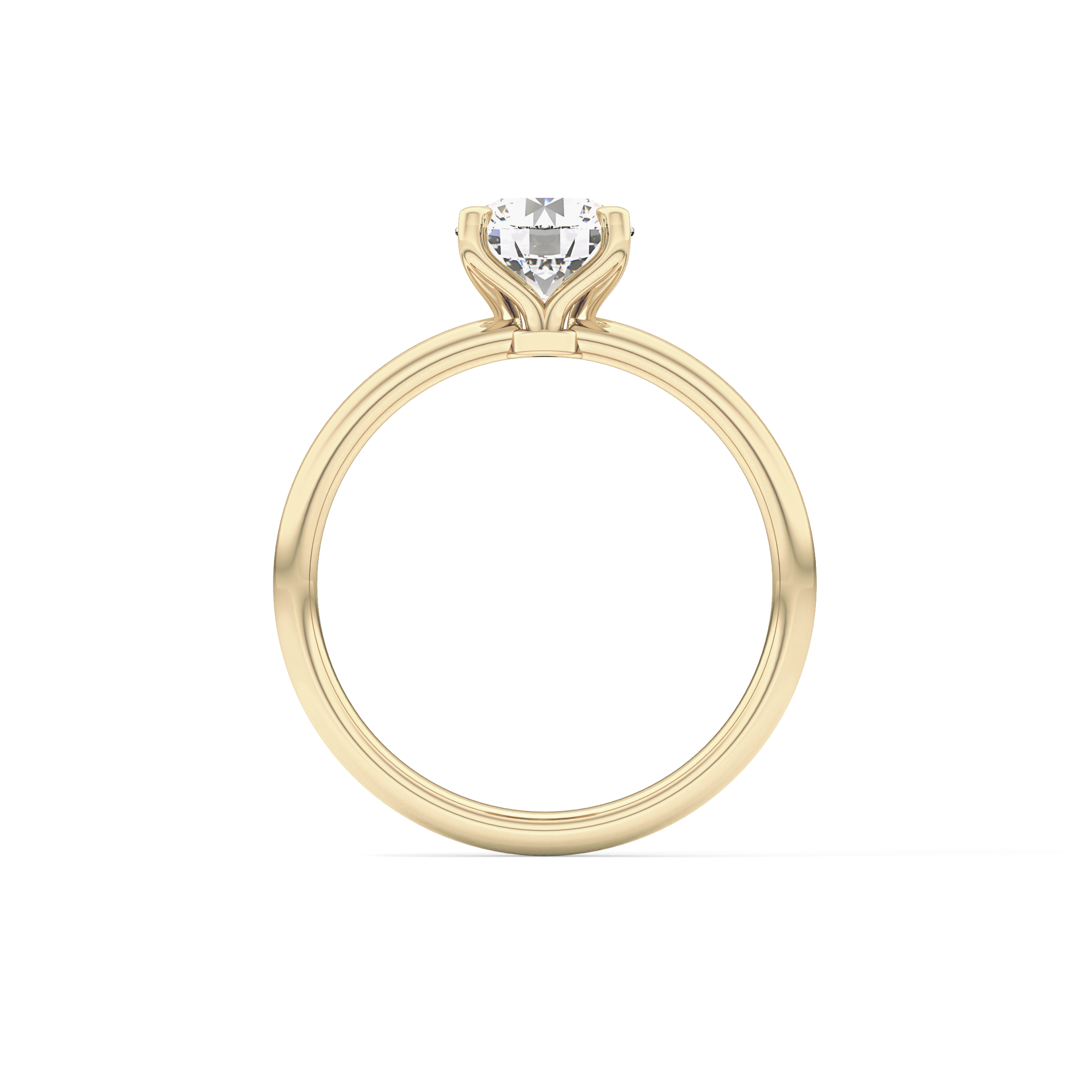 Round Solitaire Lab Grown Diamond Engagement Ring