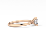Round Solitaire Lab Grown Diamond Engagement Ring