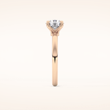 1.03 CT Round Shaped Solitaire Moissanite Engagement Ring