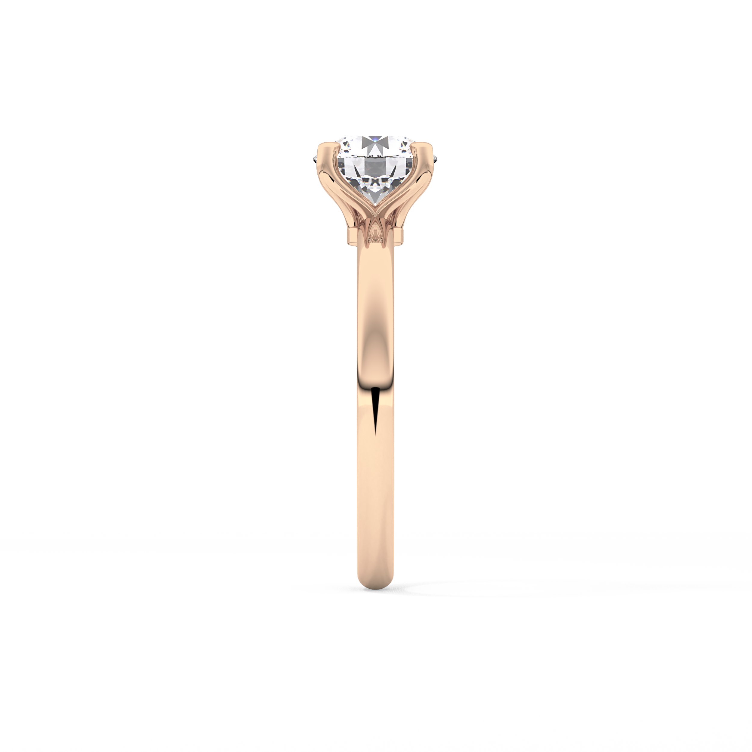Round Solitaire Lab Grown Diamond Engagement Ring