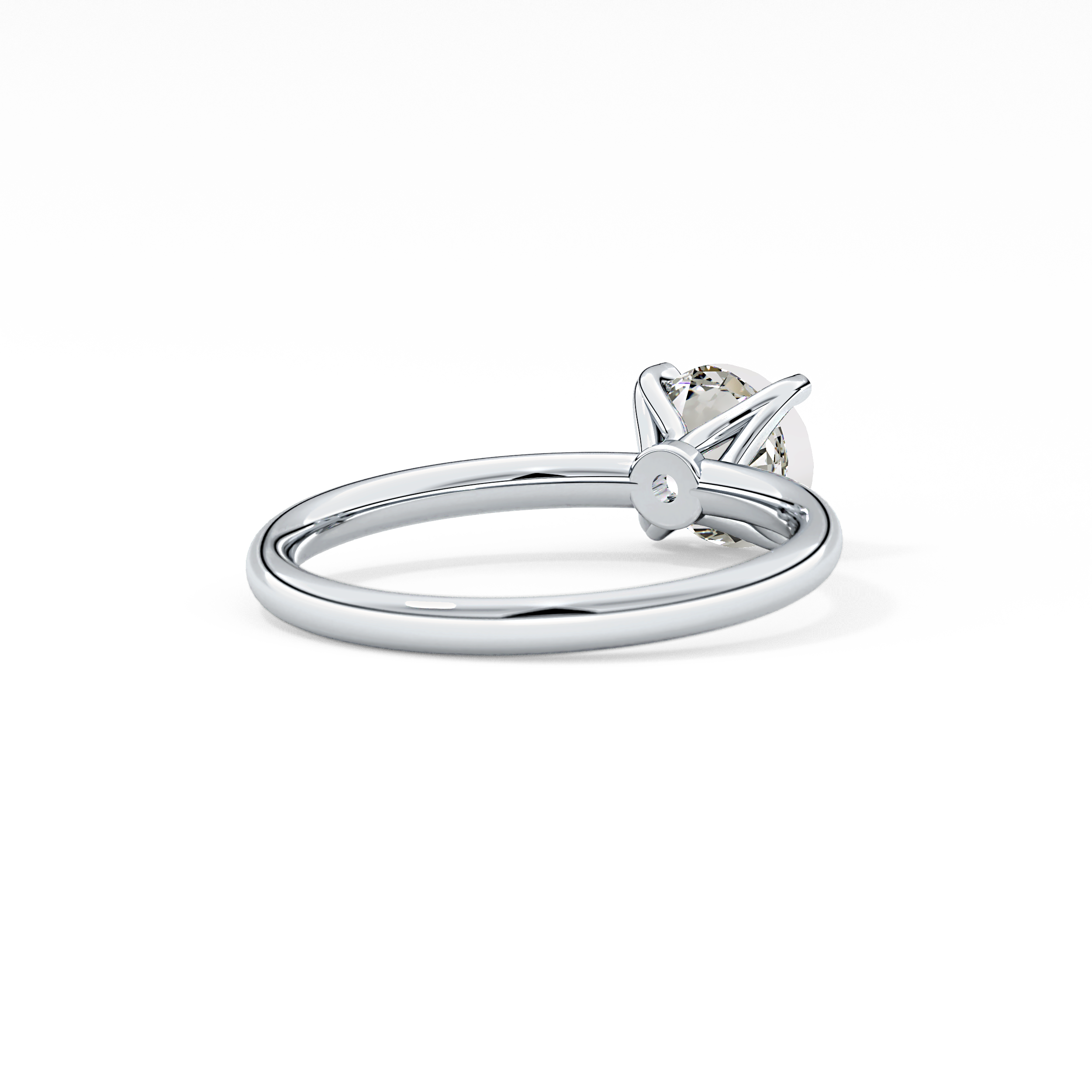 Round Solitaire Lab Grown Diamond Engagement Ring