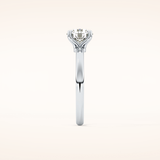 1.03 CT Round Shaped Solitaire Moissanite Engagement Ring