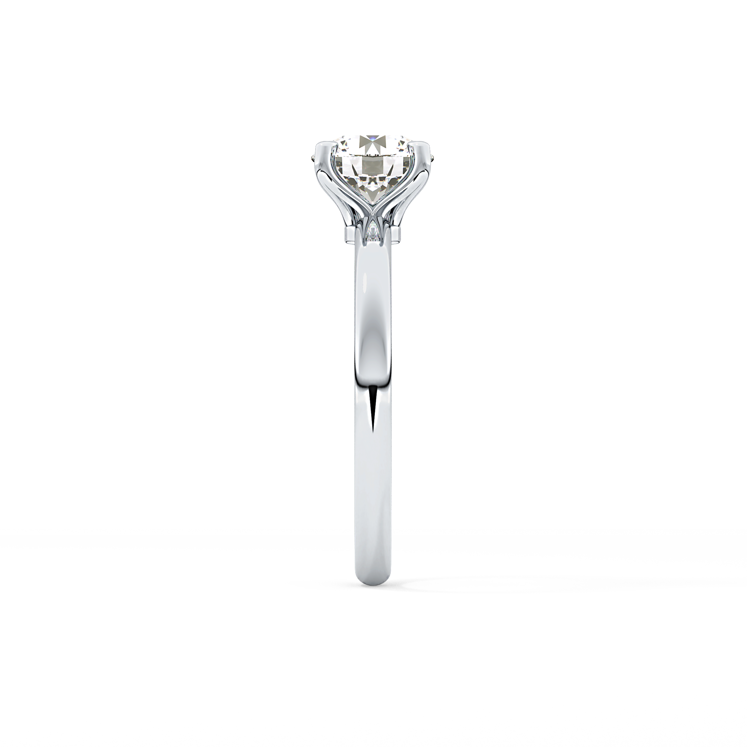 Round Solitaire Lab Grown Diamond Engagement Ring