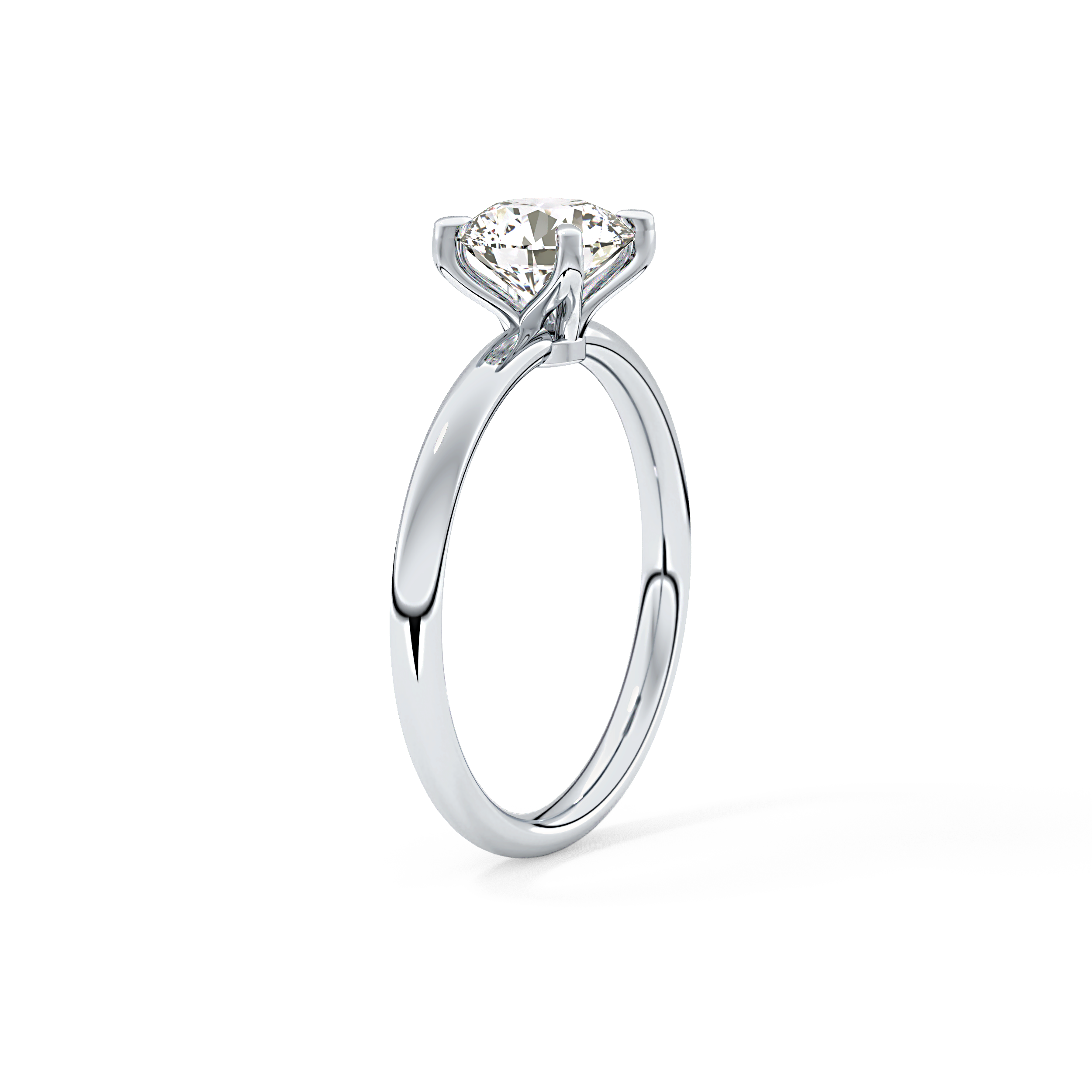 Round Solitaire Lab Grown Diamond Engagement Ring