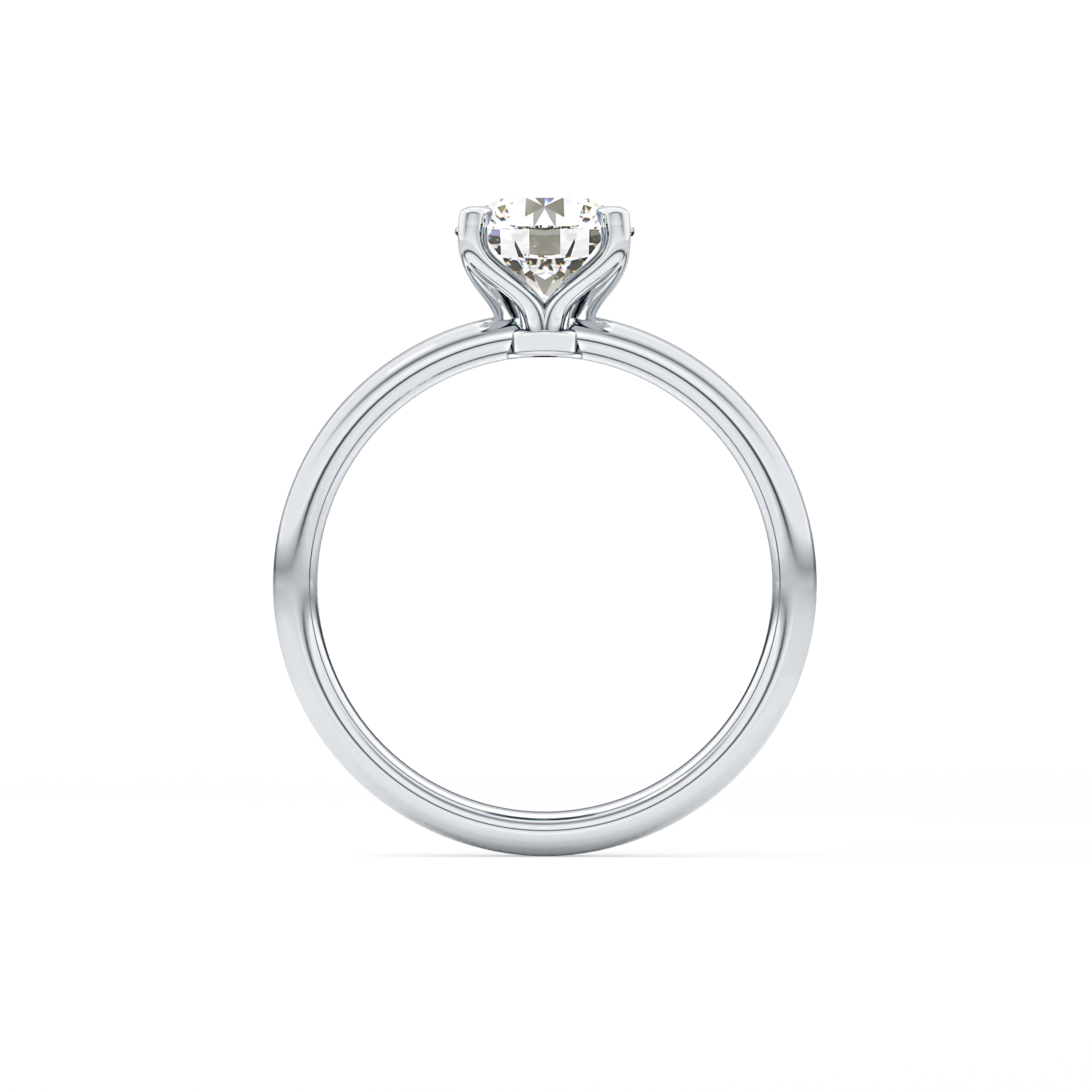 Round Solitaire Lab Grown Diamond Engagement Ring