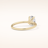 1.09 CT Oval Shaped Solitaire Moissanite Engagement Ring