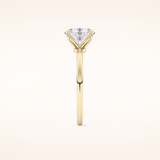 1.09 CT Oval Shaped Solitaire Moissanite Engagement Ring