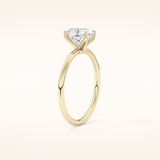 1.09 CT Oval Shaped Solitaire Moissanite Engagement Ring