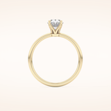 1.09 CT Oval Shaped Solitaire Moissanite Engagement Ring