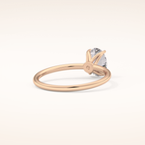 1.09 CT Oval Shaped Solitaire Moissanite Engagement Ring