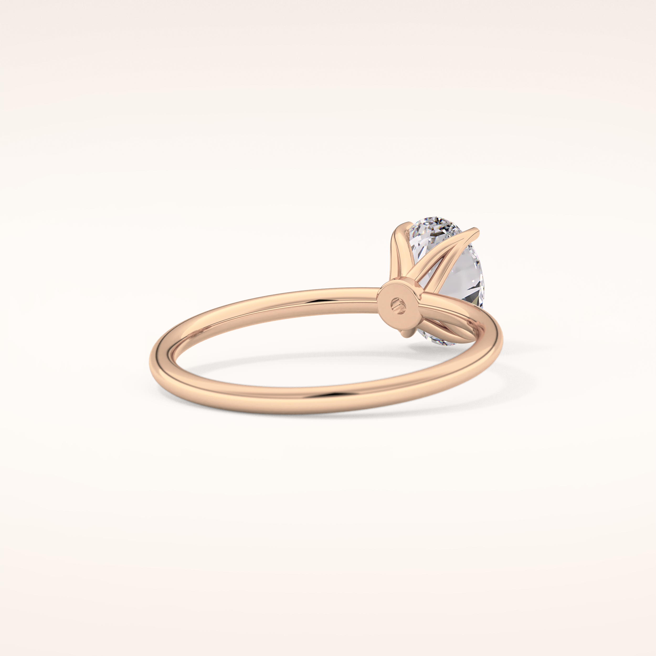 1.09 CT Oval Shaped Solitaire Moissanite Engagement Ring