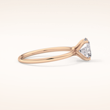 1.09 CT Oval Shaped Solitaire Moissanite Engagement Ring