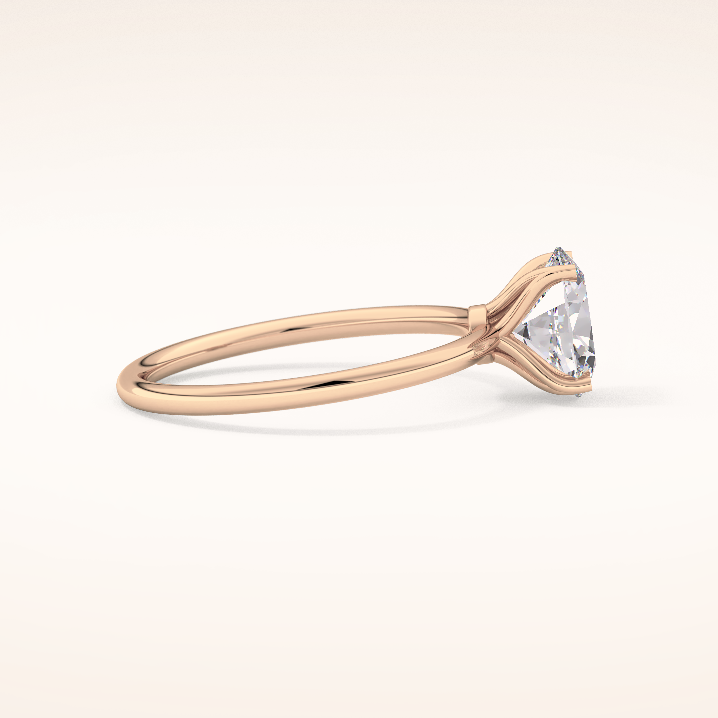 1.09 CT Oval Shaped Solitaire Moissanite Engagement Ring