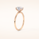 1.09 CT Oval Shaped Solitaire Moissanite Engagement Ring