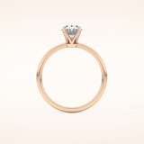 1.09 CT Oval Shaped Solitaire Moissanite Engagement Ring