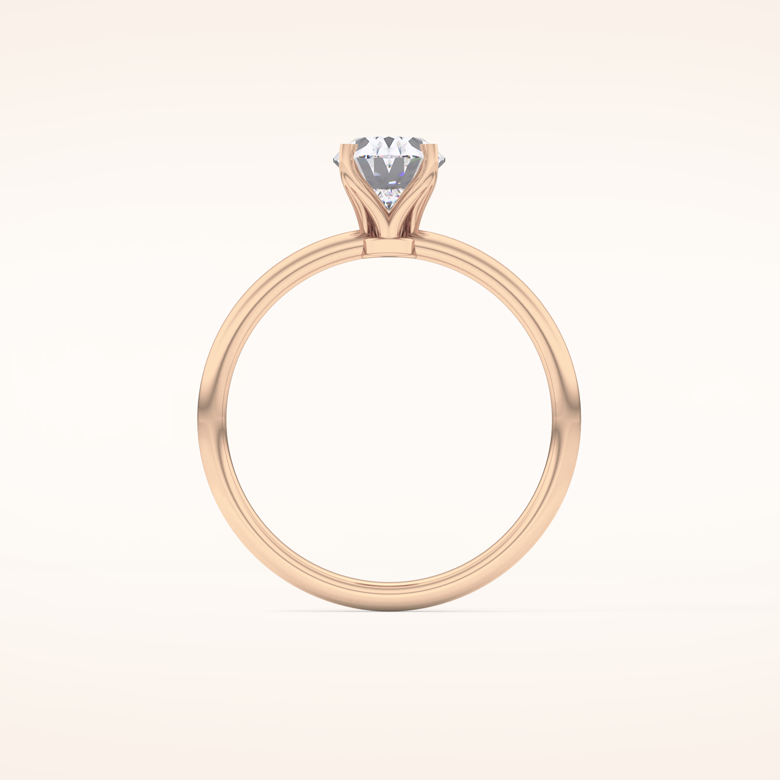 1.09 CT Oval Shaped Solitaire Moissanite Engagement Ring