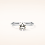 1.09 CT Oval Shaped Solitaire Moissanite Engagement Ring