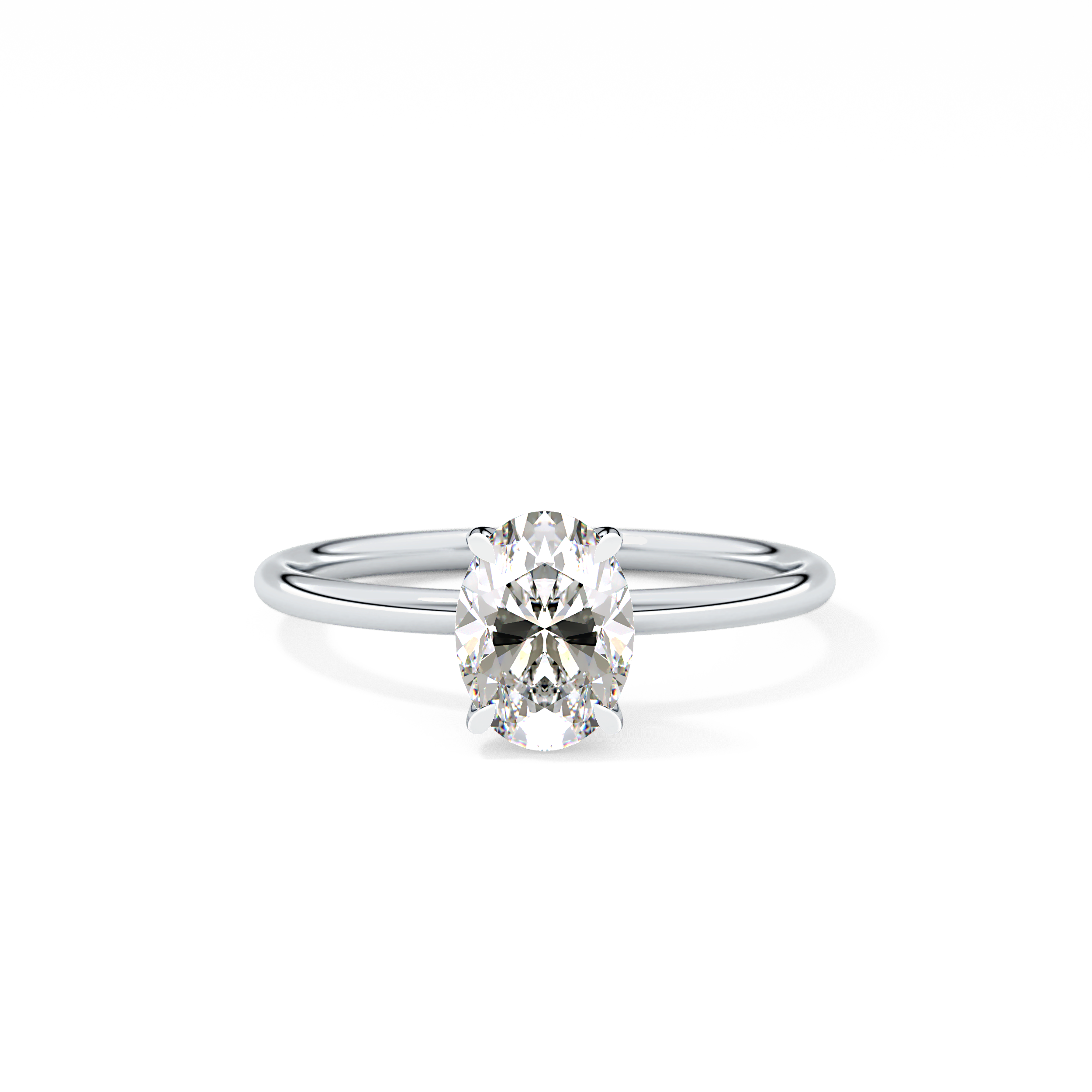 Oval Solitaire Lab Grown Diamond Engagement Ring