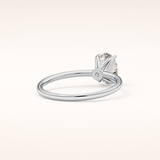 1.09 CT Oval Shaped Solitaire Moissanite Engagement Ring