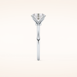 1.09 CT Oval Shaped Solitaire Moissanite Engagement Ring