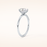 1.09 CT Oval Shaped Solitaire Moissanite Engagement Ring