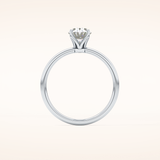 1.09 CT Oval Shaped Solitaire Moissanite Engagement Ring