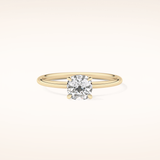0.87 CT Cushion Shaped Solitaire Moissanite Engagement Ring