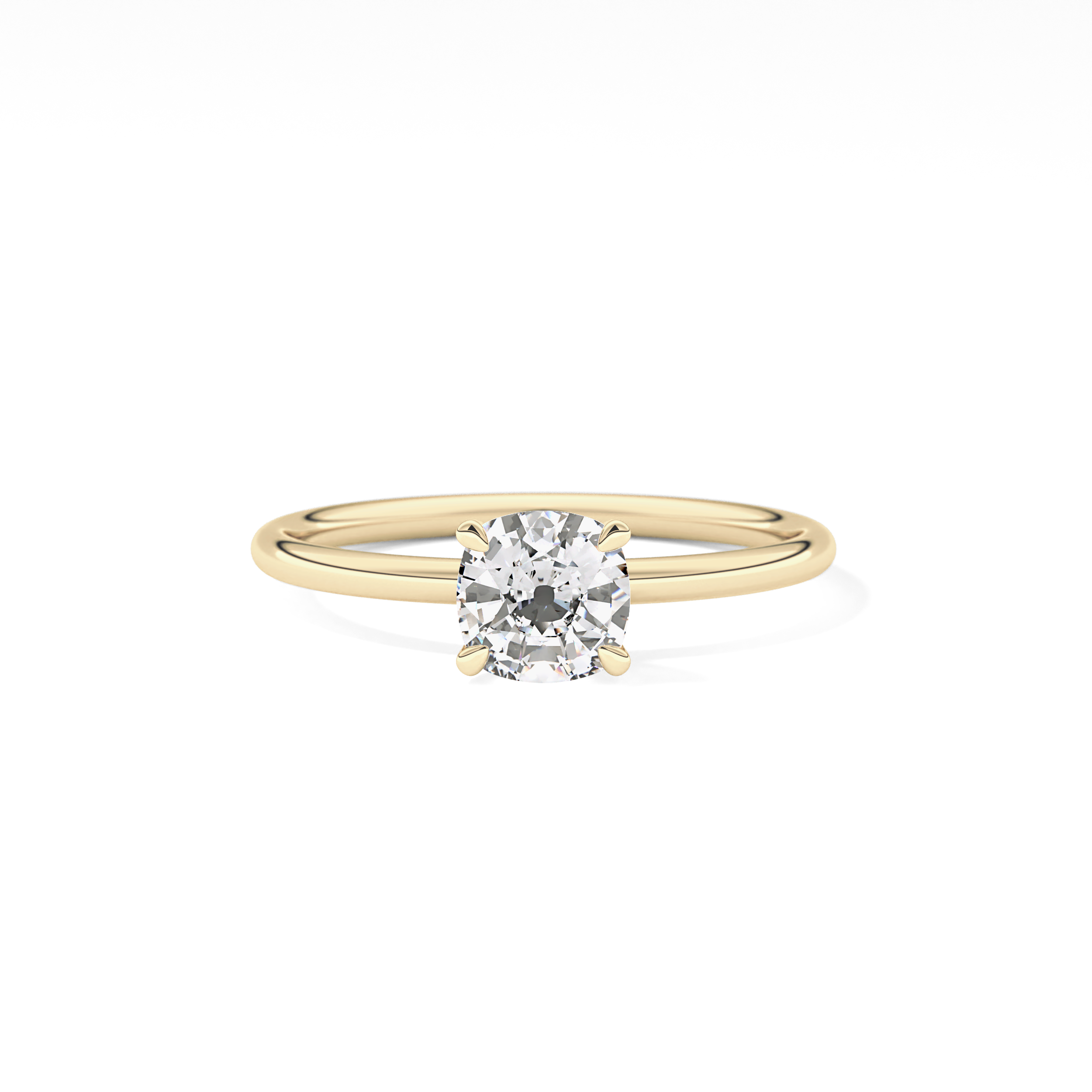 Cushion Solitaire Lab Grown Diamond Engagement Ring