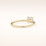 0.87 CT Cushion Shaped Solitaire Moissanite Engagement Ring