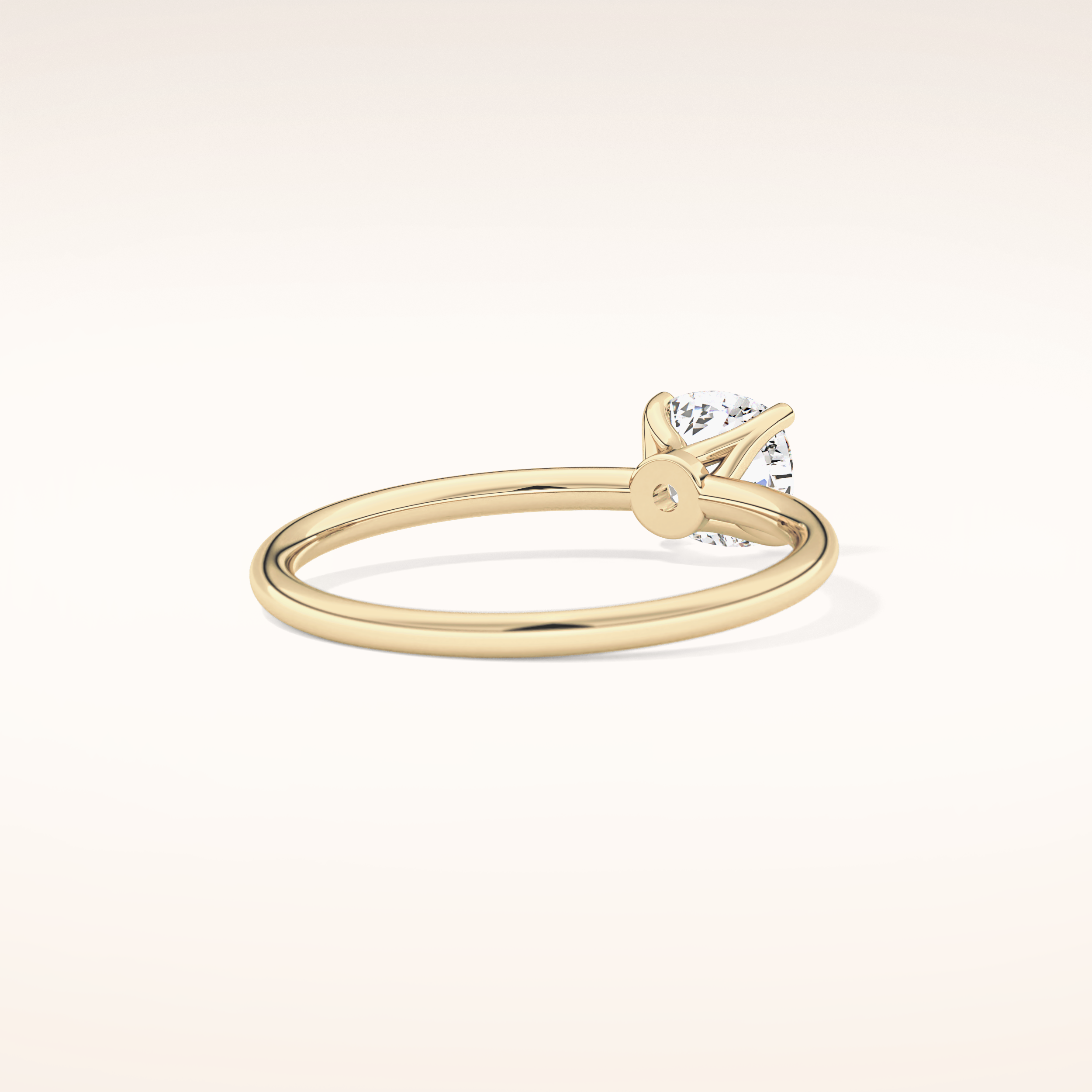 0.87 CT Cushion Shaped Solitaire Moissanite Engagement Ring