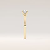 0.87 CT Cushion Shaped Solitaire Moissanite Engagement Ring