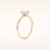 0.87 CT Cushion Shaped Solitaire Moissanite Engagement Ring