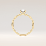 0.87 CT Cushion Shaped Solitaire Moissanite Engagement Ring