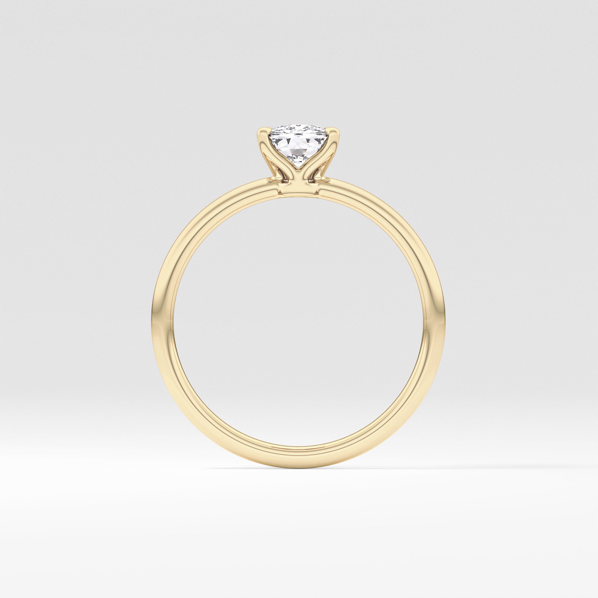Cushion Solitaire Lab Grown Diamond Engagement Ring