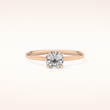 0.87 CT Cushion Shaped Solitaire Moissanite Engagement Ring
