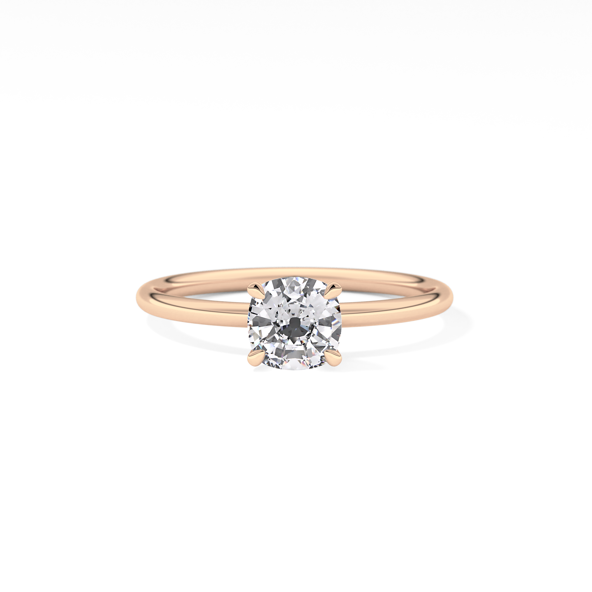 Cushion Solitaire Lab Grown Diamond Engagement Ring