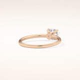 0.87 CT Cushion Shaped Solitaire Moissanite Engagement Ring