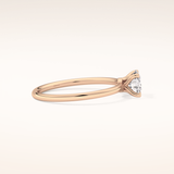 0.87 CT Cushion Shaped Solitaire Moissanite Engagement Ring