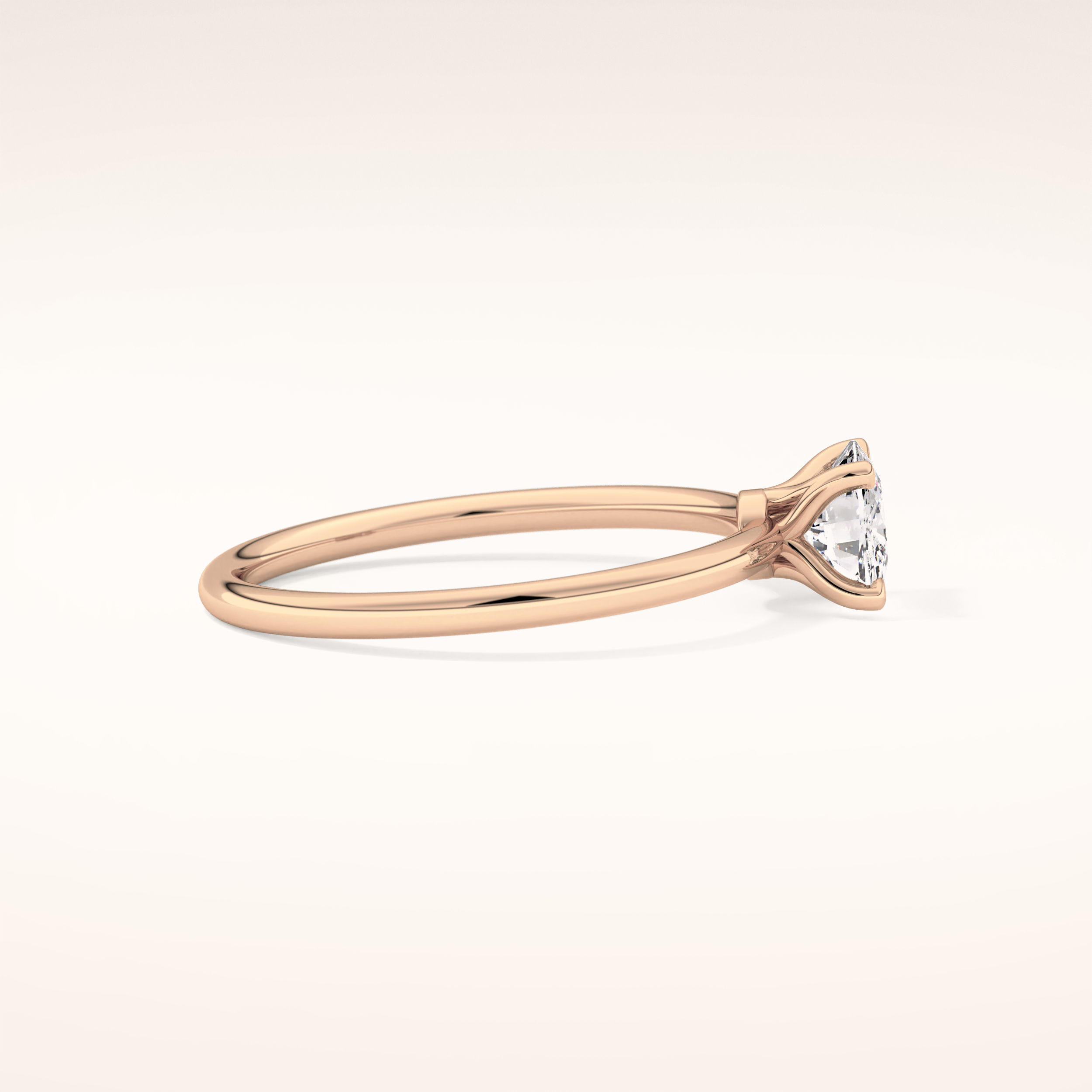 0.87 CT Cushion Shaped Solitaire Moissanite Engagement Ring