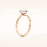0.87 CT Cushion Shaped Solitaire Moissanite Engagement Ring