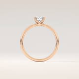 0.87 CT Cushion Shaped Solitaire Moissanite Engagement Ring
