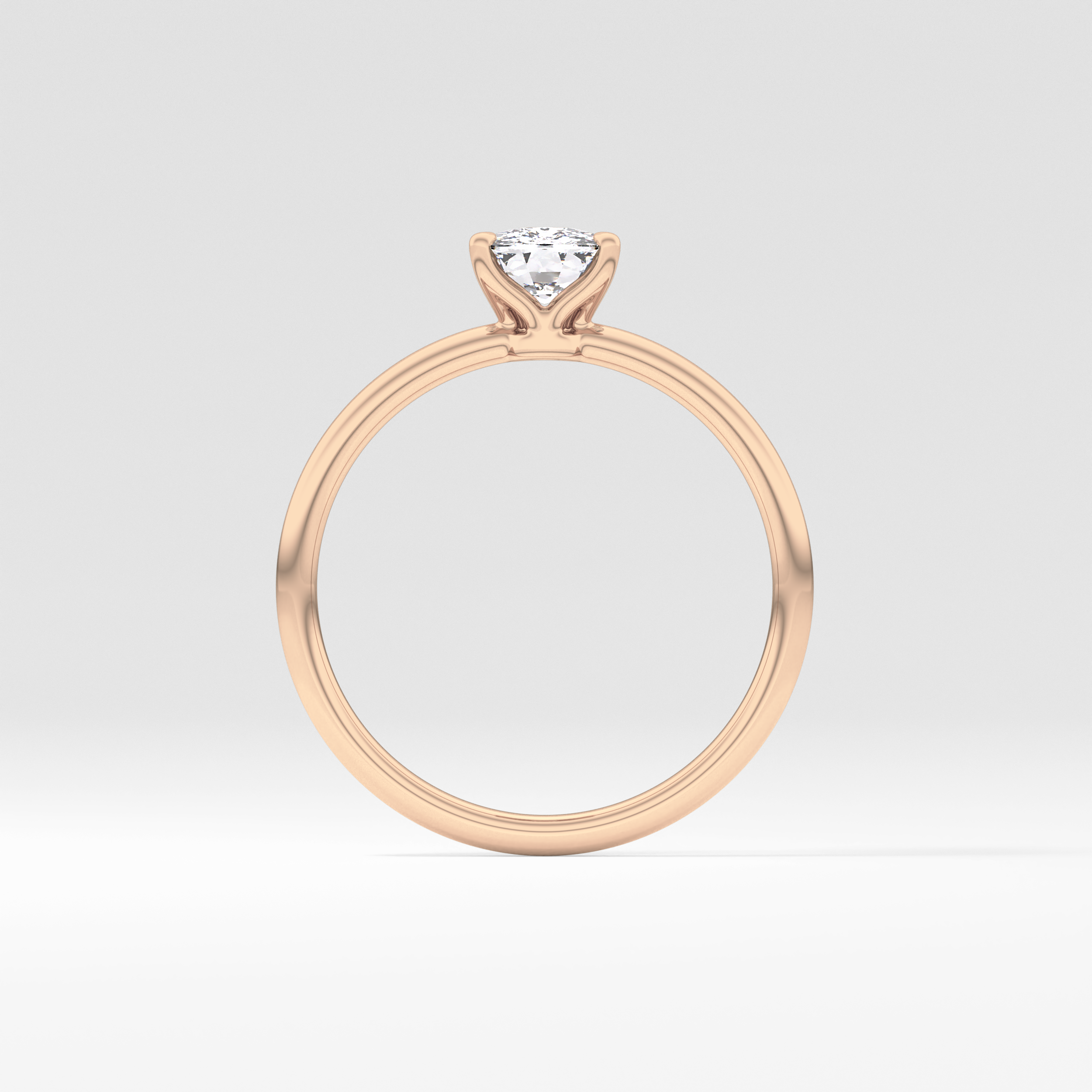 Cushion Solitaire Lab Grown Diamond Engagement Ring