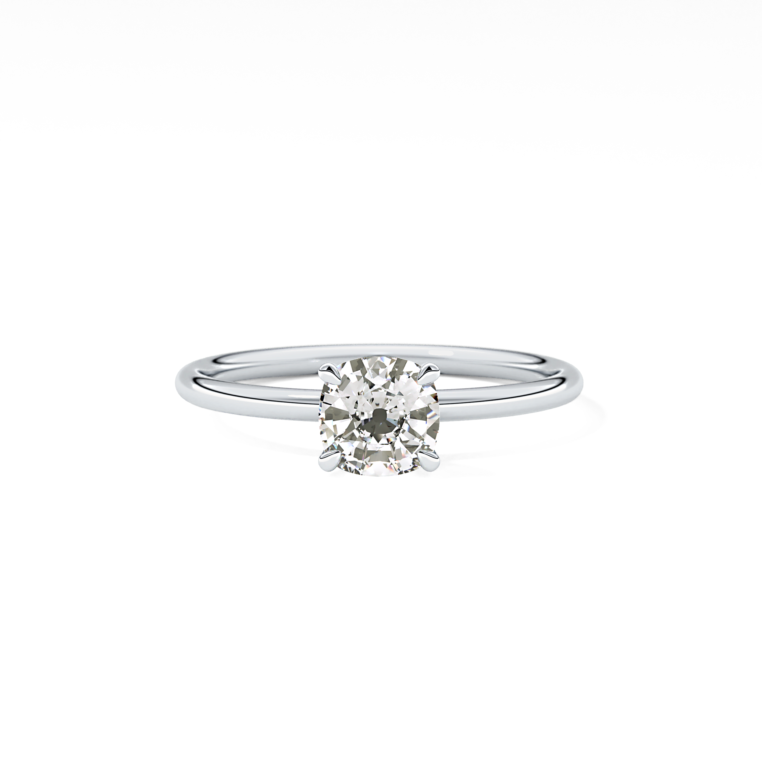 Cushion Solitaire Lab Grown Diamond Engagement Ring
