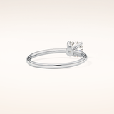 0.87 CT Cushion Shaped Solitaire Moissanite Engagement Ring