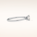 0.87 CT Cushion Shaped Solitaire Moissanite Engagement Ring