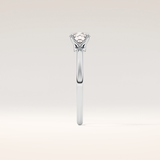 0.87 CT Cushion Shaped Solitaire Moissanite Engagement Ring