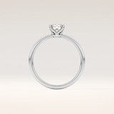 0.87 CT Cushion Shaped Solitaire Moissanite Engagement Ring