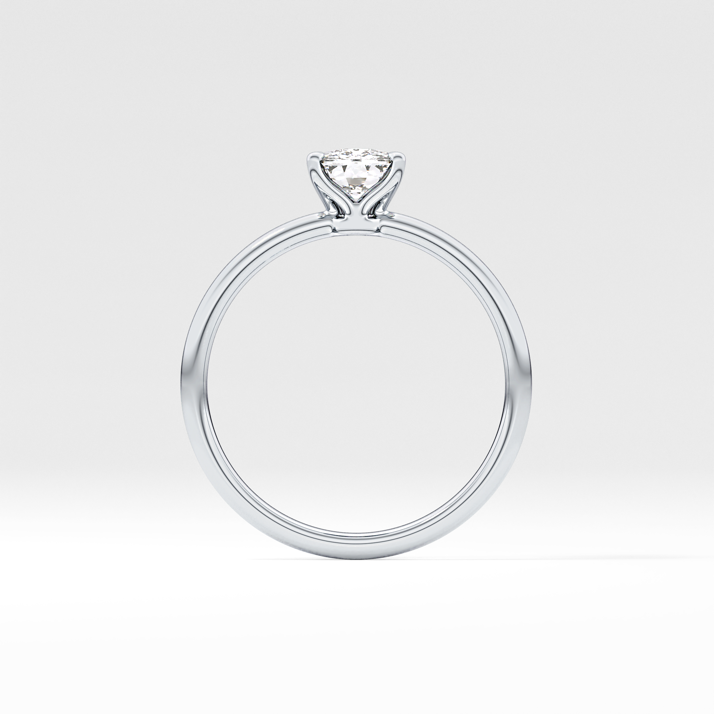 Cushion Solitaire Lab Grown Diamond Engagement Ring