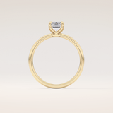 1.02 CT Emerald Shaped Solitaire Moissanite Engagement Ring